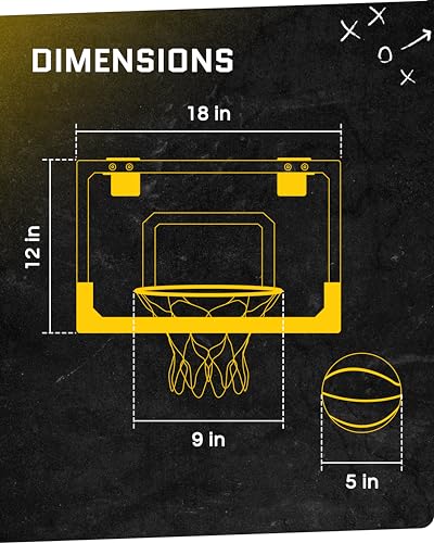Mini Indoor Basketball Hoop with Shatter-Proof Backboard and Ball