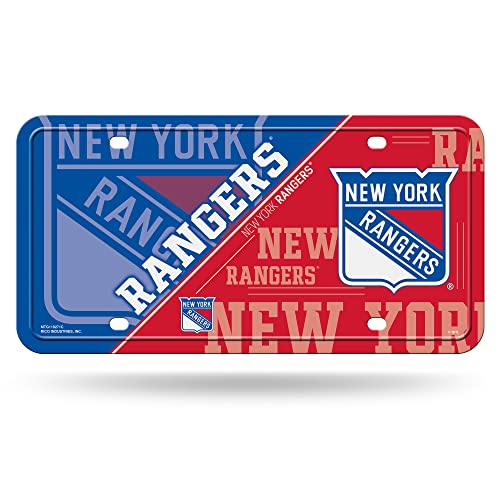 New York Rangers NHL Metal Auto Tag - 12" x 6" Durable Car Accessory