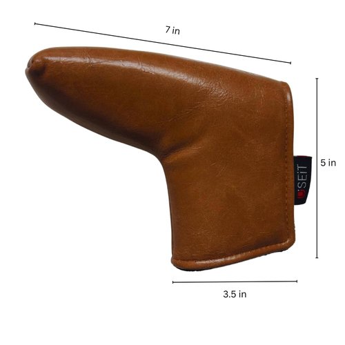 USEiT Leather Putter Headcover for Blade or Mallet Style Putters with Magnetic Closure for Scotty Cameron Taylormade Odyssey (Blade)