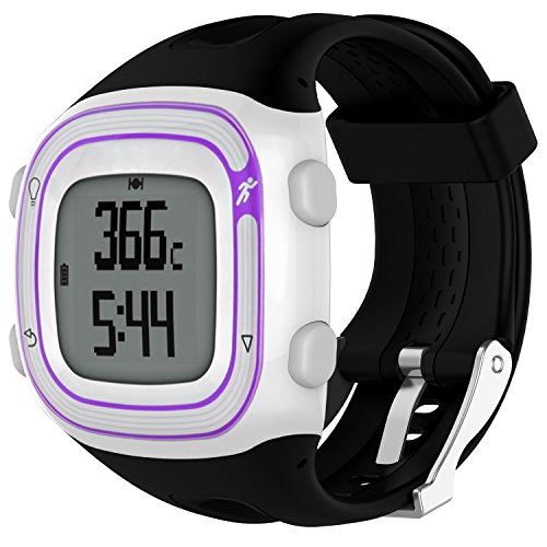 Silicone Wristband Replacement Strap for Garmin Forerunner 10/15 - Black