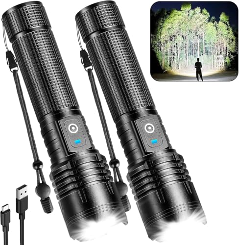 Flashlight Rechargeable LED High Lumens - 990,000 lm Super Bright