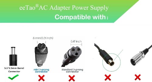 GOTRAX 42V Charger - Compatible with GXL V2, Nano S3 ION, G2-G6, Apex | 1.5A-2A Power Supply Cord