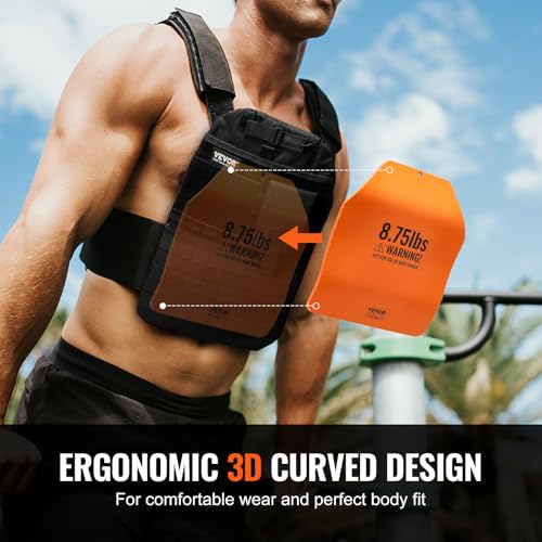 8.75 lb Weight Vest Plate Pair — Curved Steel 3D Design for Vests, 2 x 8.75 lb
