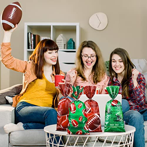 Football Cellophane Bags - 100 Pcs Classic Style Gift Treat Bags