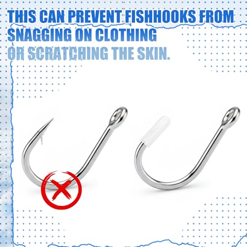 Fishing Hook Covers - Rubber Barb Protector Cap, 100 Pcs, 2.3mm