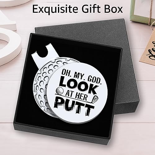 Funny Golf Ball Marker with Magnetic Hat Clip - Gift for Golfers
