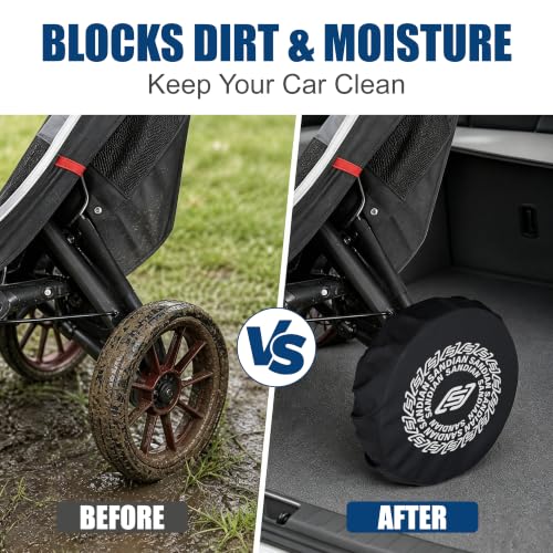 Golf Cart Wheel Covers - Big Size, Waterproof & Durable Protection