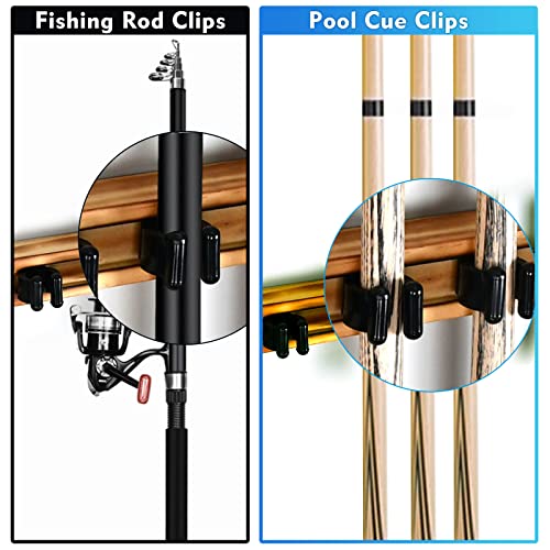 12 PCS Pool Cue Holder Clamps with Screws - Medium Size