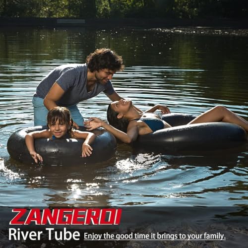 49 Inch Heavy Duty Rubber Snow Tube for Winter & Summer Fun