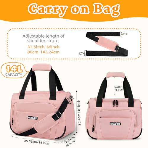 Kids Pink Duffle Bag 14IN Travel Bag for Girls & Boys - Lightweight & Water-Resistant