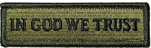 Tactical Patch - IN GOD WE TRUST - Olive Drab - 1" x 3.75"