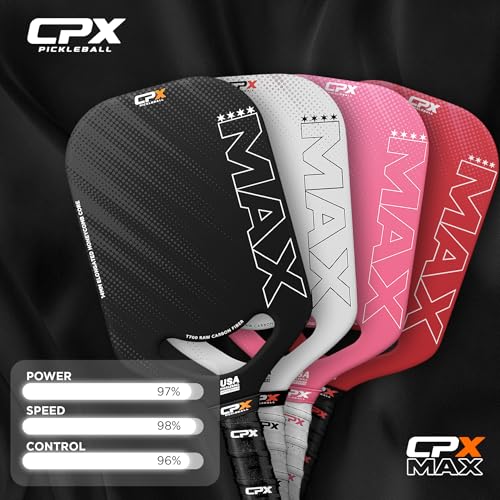 CPX MAX Carbon Fiber T700 Pickleball Paddle - Black Series