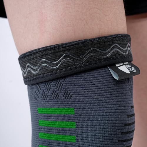Pro Gear Labs Knee Compression Sleeves 2-Pack – Unisex Knee Braces for Running, Arthritis & Pain Relief (XXXL/Green)