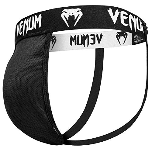 Venum Challenger Groin Guard & Support - Black, Large for Combat Sports