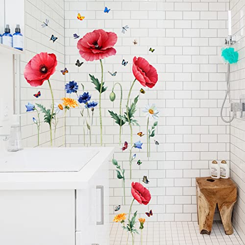 Wall Decals Vinyl Stickers, Removable Murals, Flowers Theme