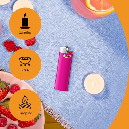 Maxi Pocket Lighters - Long-Lasting & Child-Resistant, 15-Pack