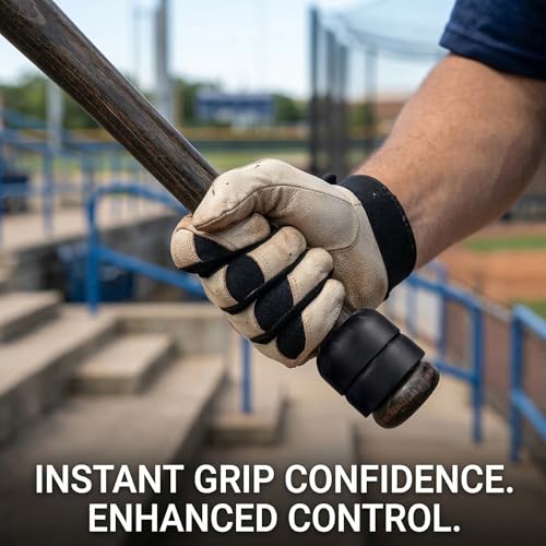 Baseball Bat Grip Choke Up Rings - 6 Pack Black