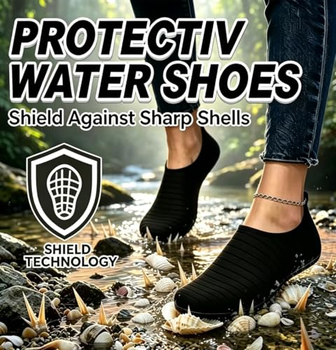 Quick-Dry Non-Slip Water Shoes for Men & Women - 3X-Wide 13-14/12-13 - Black
