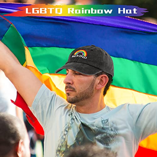 Pride Rainbow Baseball Cap - Adjustable 4 Pcs Set - Multicolor