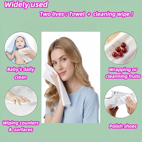 Compressed Travel Towels - Extra Thick & Super Absorbent (24 Pcs)