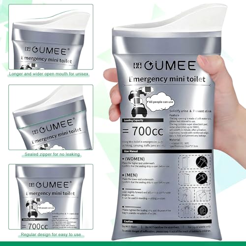 Disposable Urine Bags - 700ML Capacity - 8 Pack