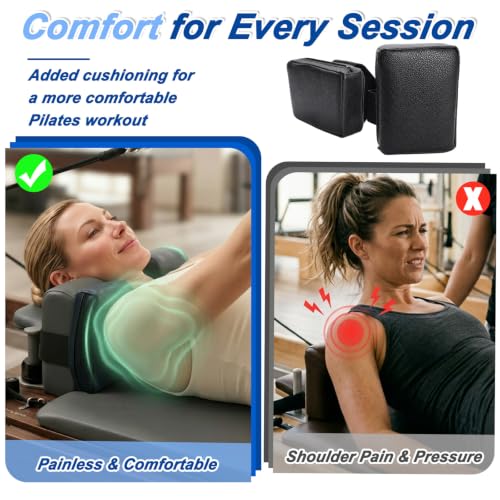 Pilates Reformer Shoulder Pads - Waterproof Faux Leather Covers
