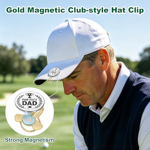 Premium Golf Gift Set for Dad - Divot Tool, Ball Marker & Hat Clip