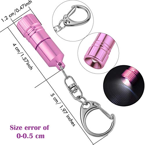 Mini LED Keychain Flashlight with Hook - Portable, Bright, Battery Included