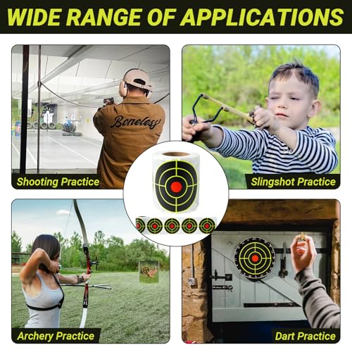3 Inch Reactive Splatter Target Stickers - 200 Pcs Self-Adhesive