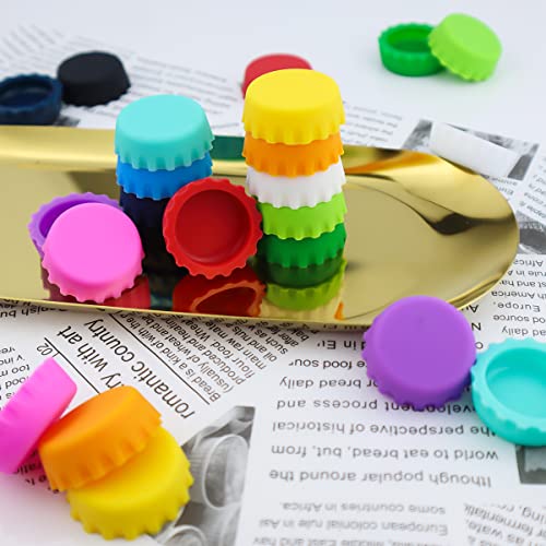 24-Pack Silicone Bottle Caps - Reusable for Beer, Soda & Wine