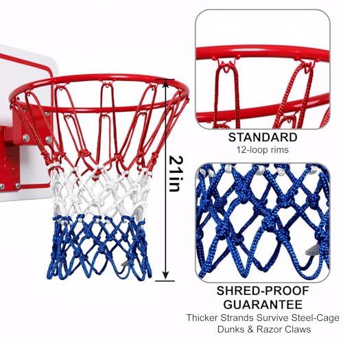 Heavy Duty Basketball Net - All Weather Replacement for Standard Hoops