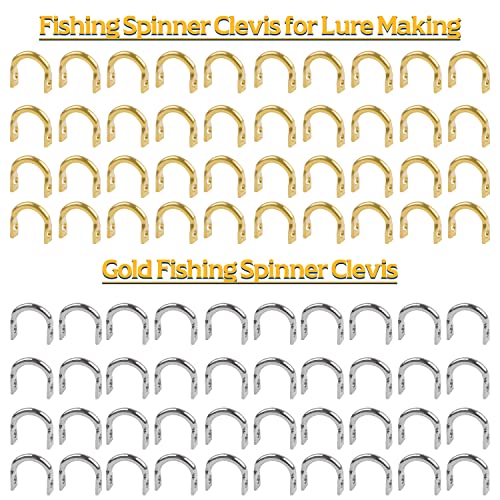 Fishing Clevis Links - Easy Spin U-Shaped Brass, 120pcs