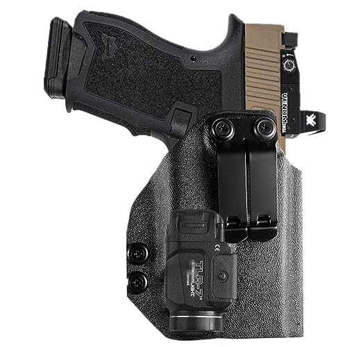 kydex IWB Holster for Glock 17 19 Taurus G3 Sig Sauer p365 X-Macro PSA Dagger Compact Springfield Hellcat PRO with Streamlight Tactical TLR-7A Flex 500 Lumen Light