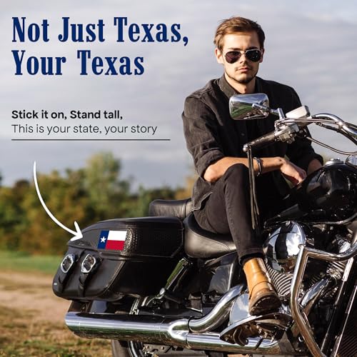 Texas Flag Sticker Set - 8 Durable Weatherproof Decals