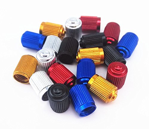 20pcs Colorful Aluminum Bicycle Tire Schrader Valve Caps