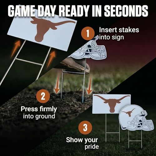 NCAA Yard Signs 2-Pack - Durable Team Spirit Decor