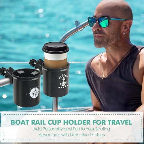 Racgrul Marine Boat Rail Cup Holder No-Drill Clamp for Bimini Top & PWC