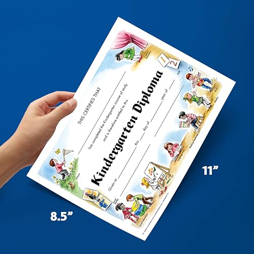Kindergarten Diplomas - Customizable Graduation Certificates, 30 Pack