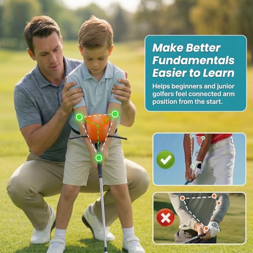 Golf Swing Trainer Connector for Posture & Arm Alignment - All Skill Levels