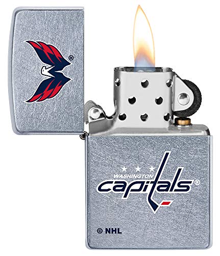 Genuine Zippo NHL Street Chrome Pocket Lighter - Washington Capitals