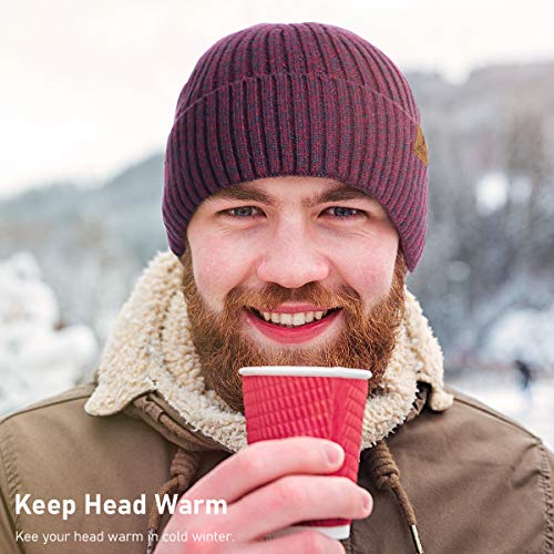 Warm Slouchy Knit Beanie Hat for Men & Women - Dark Grey