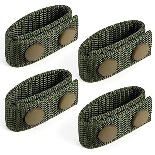 Tactical Duty Belt Keeper with Double Snaps - Ranger Green 4-Pack