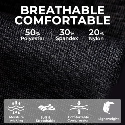 Ankle Support Sleeve - Open Heel, Breathable Compression - Black, Size M, 1 Unit