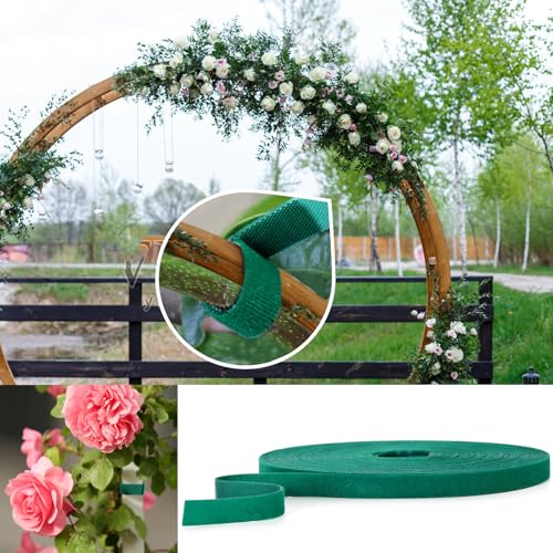 6 Rolls Garden Tie Tape, 196.8 Ft Lawn Plant Ties, Reusable Plant Garden Ties, 1/2''Plant Tape for Climbing Plants, Adjustable Plant Straps for Gardening, Home, Office (196.8 Feet)