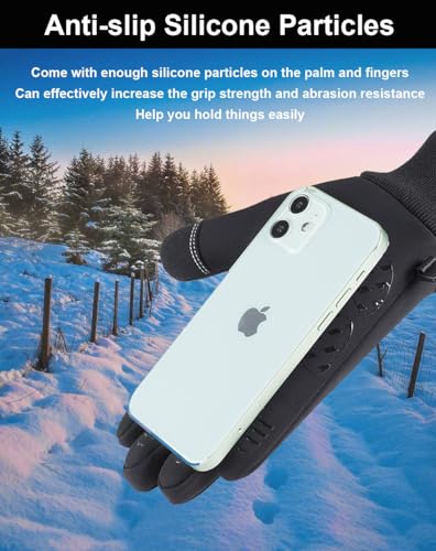 Sensitive Touchscreen Winter Gloves - Large Black