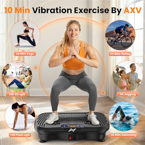 Vibration Plate Fitness Machine with Bluetooth - Black