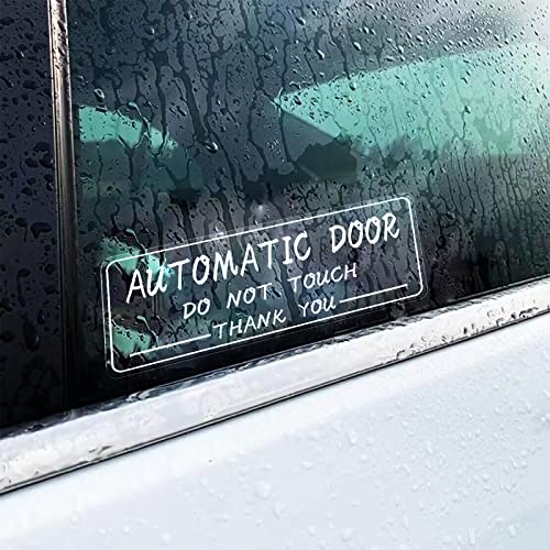 Automatic Sliding Door Sticker Sign Vinyl 4 x 10 Inch Front Self-Adhesive Do Not Touch Warning Caution Automatic Door Stickers Decal for Window Car Uber Taxi 10 Pack