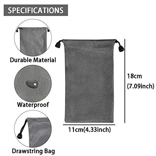 Waterproof Drawstring Bags Set - 12 Pcs, 11x18 cm