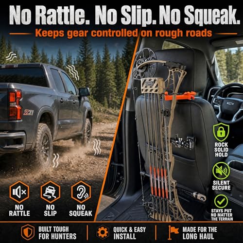 Heavy-Duty Bow Hanger for Truck - 2 Pack Headrest Mount