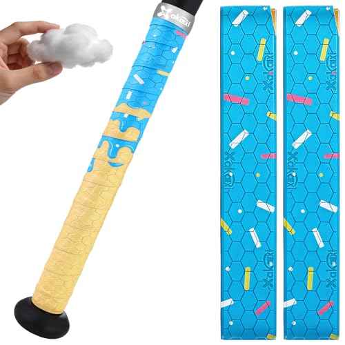 AKAIXI Blue Ice Cream Baseball Bat Grip Tape 1.1mm for Baseball & Softball